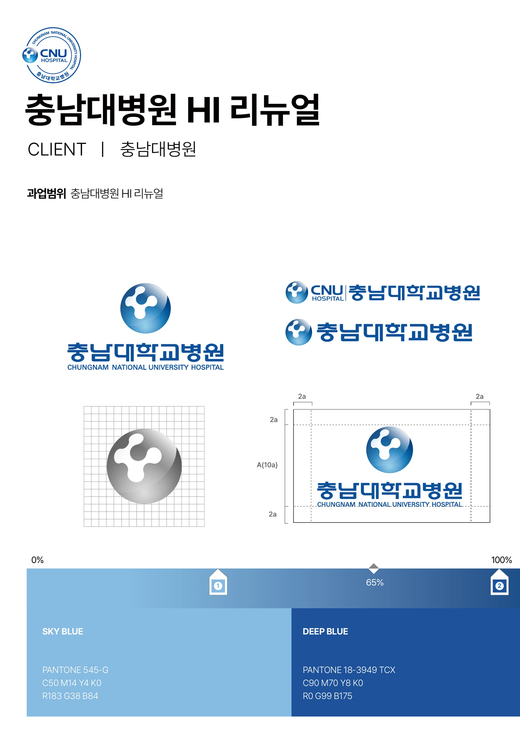 충남대학교병원 HI — 충남대학교병원 HI 시그니처와 지정 색상