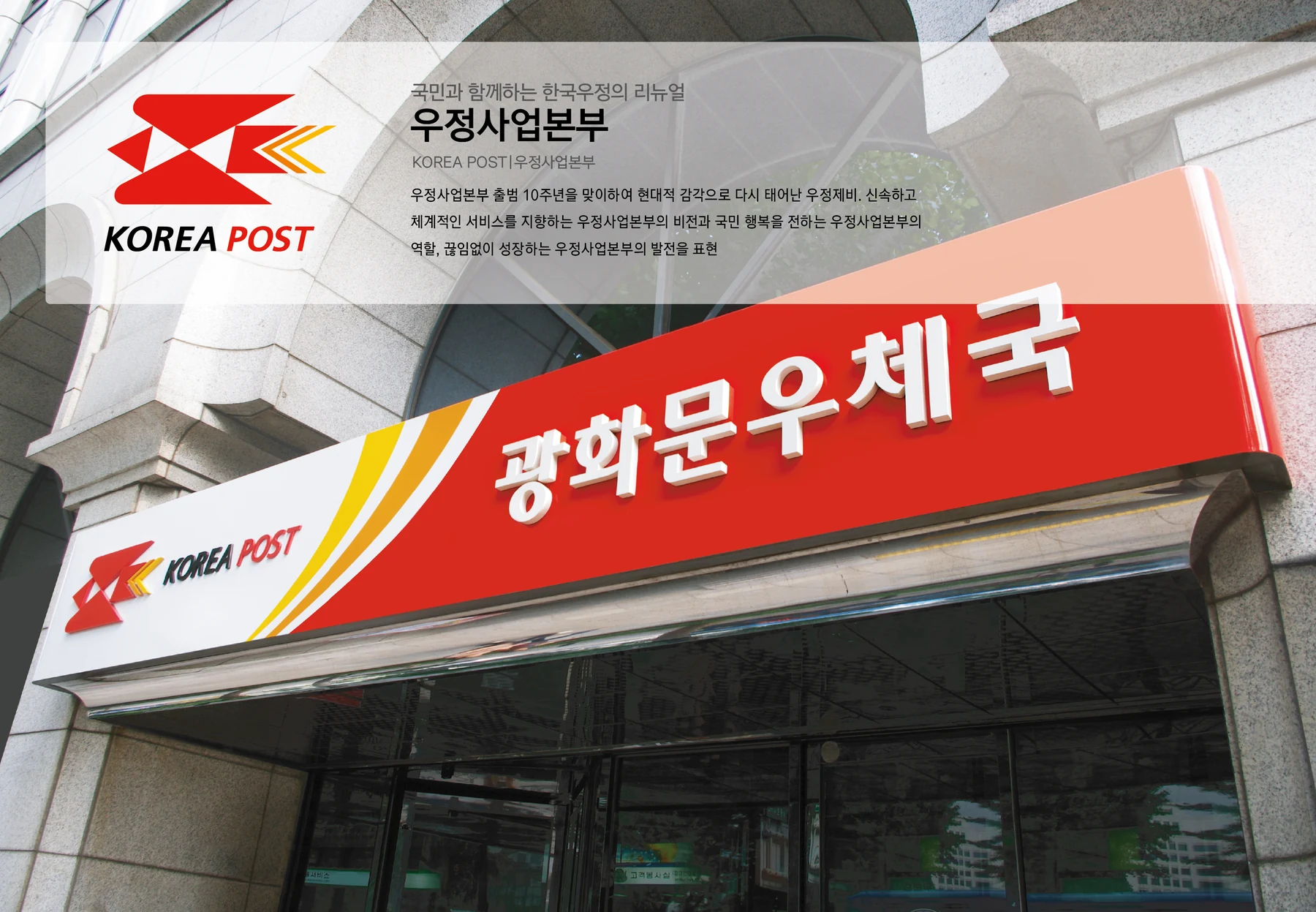 우정사업본부 — 아이덴티티 적용 보드