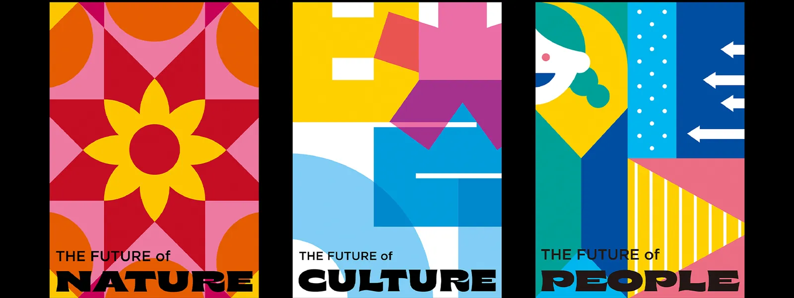 'The Future of Nature/Culture/People' 포스터 3종 (가로 띠형)
